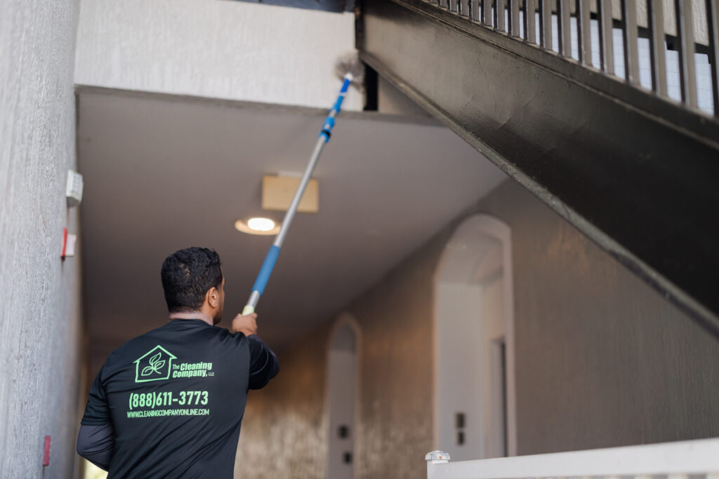 The Cleaning Company technician maintaining a multi-unit property