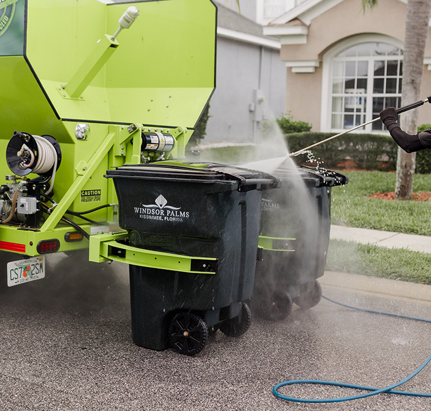Chemical-Free 200°F Steam — Trash Bin Cleaning